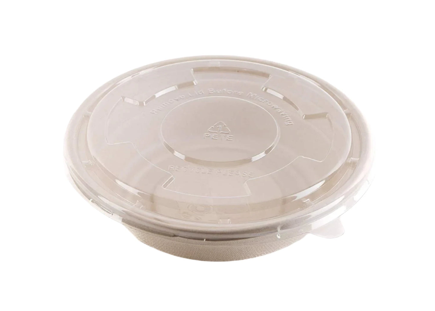 BAGASSE PAPER BOWL LIDS FLAT AND DOME