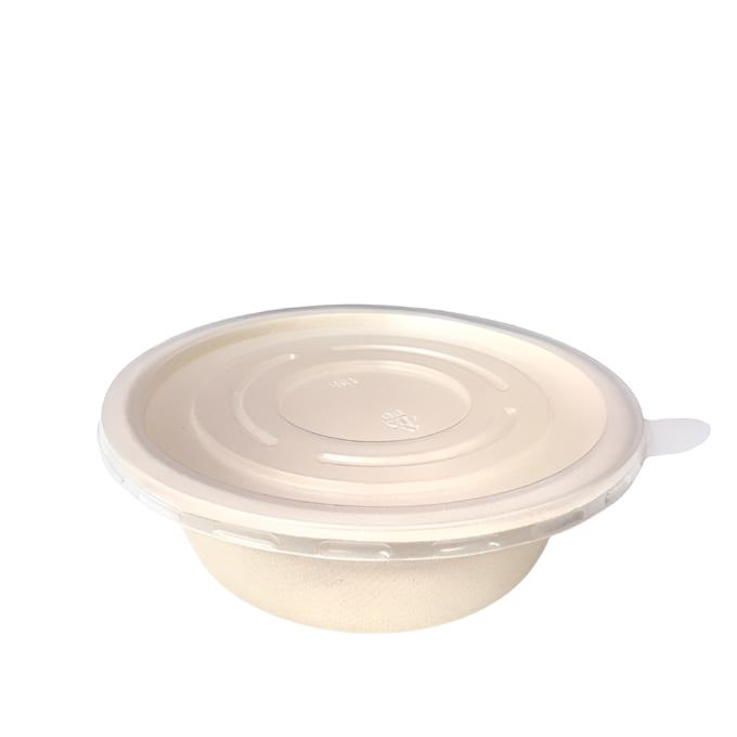 BAGASSE PAPER BOWL LIDS FLAT AND DOME