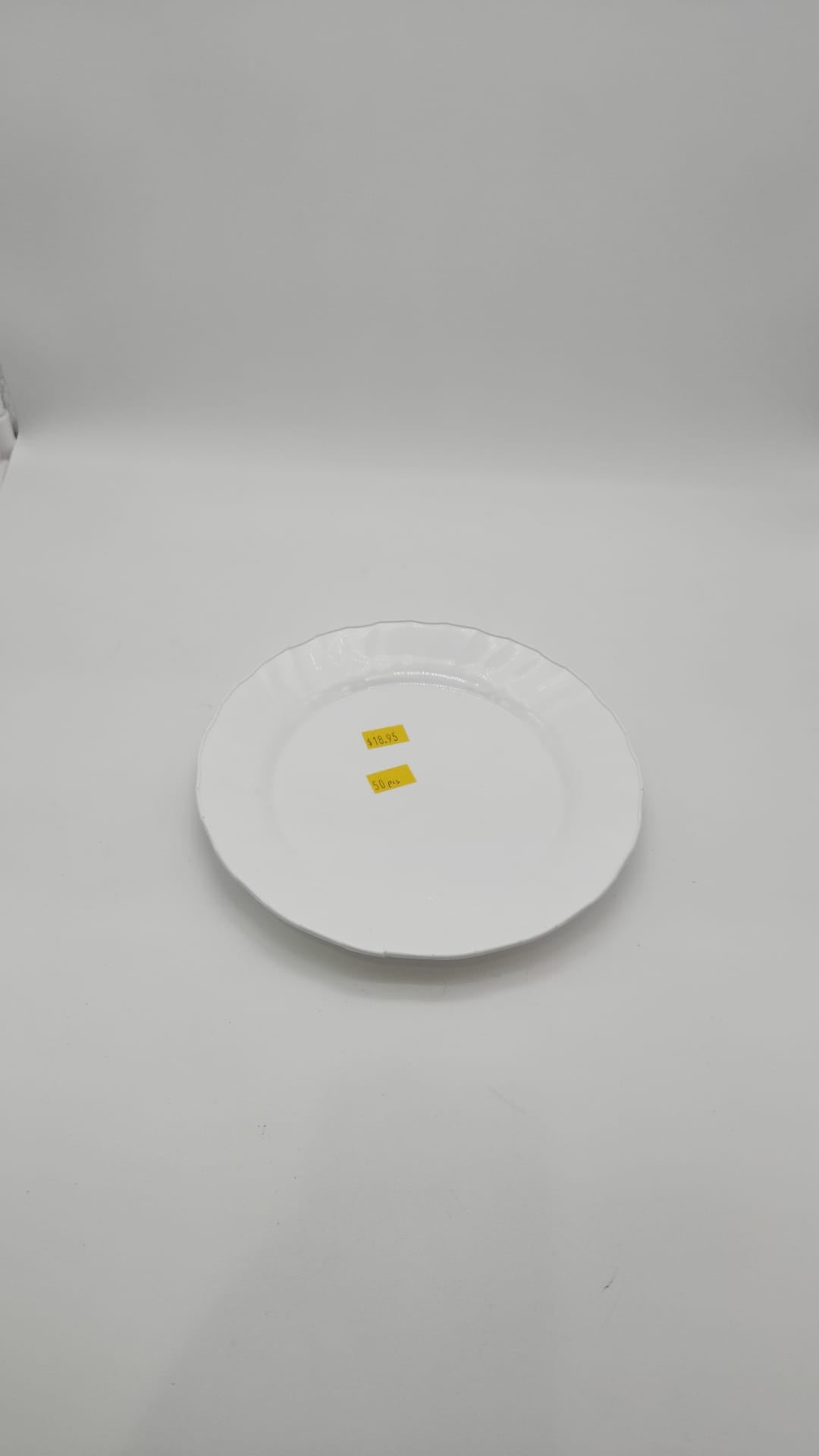 WHITE CUTLERY PLATE - DIFF SIZES