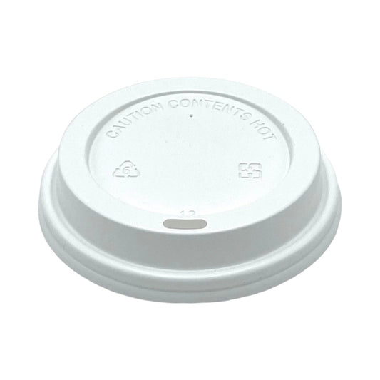 WHITE LIDS FOR PAPER CUPS - ALL SIZES