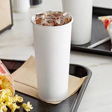 White paper cups - cold beverage - 20 Oz