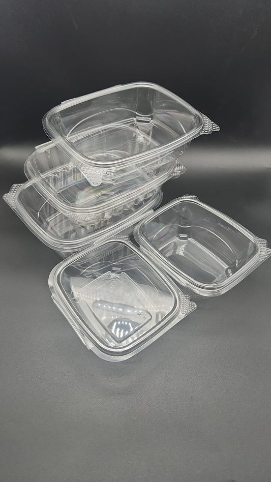 ROYAL CLEAR HINGED CONTAINERS DIFF SIZES - 200 PCS