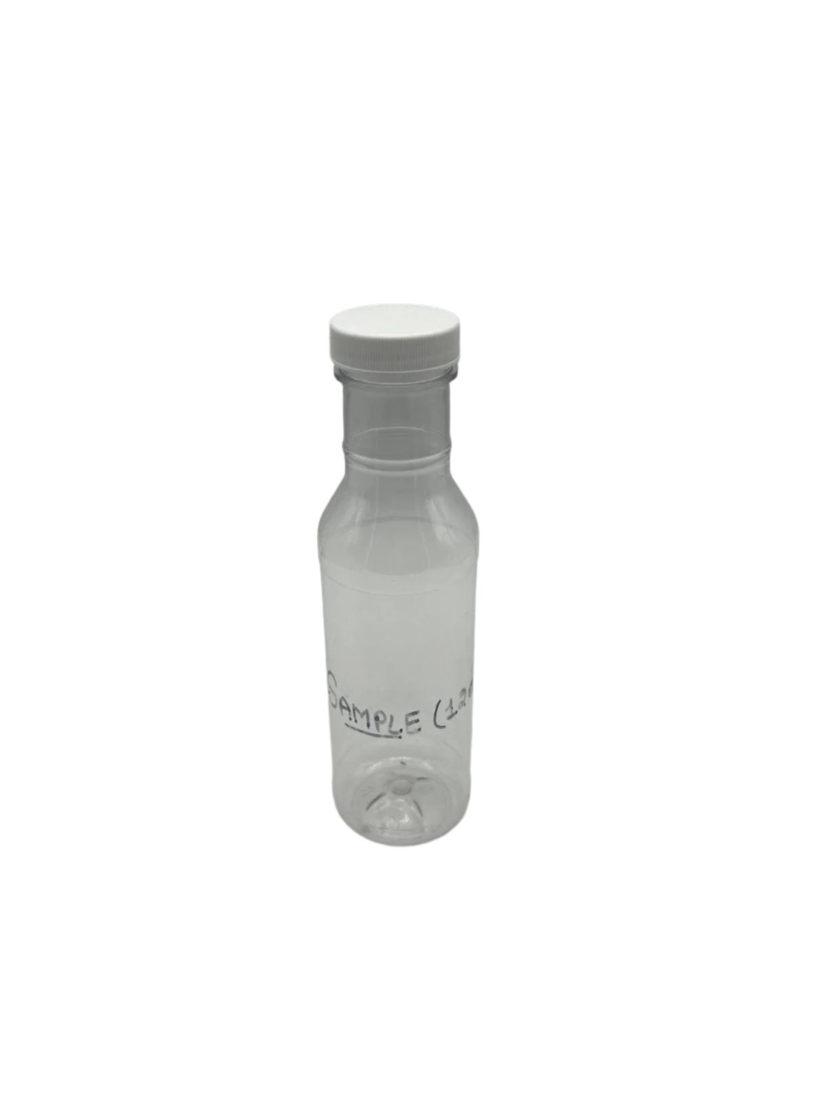 CLEAR PLASTIC JUICE BOTTLE 12OZ WITH LID