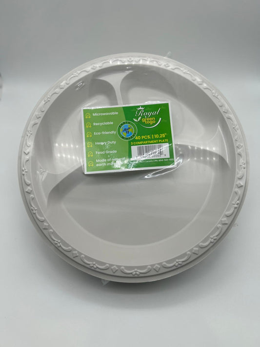 ROYAL TO GO 3 CP ROUND MINERAL PLATE