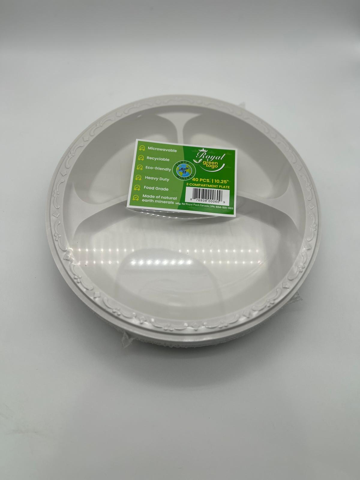 ROYAL TO GO 3 CP ROUND MINERAL PLATE