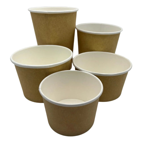 SMALL KRAFT BROWN PAPER BOWLS